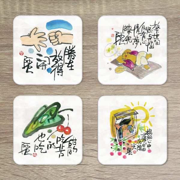 阿虫杯墊5套裝 (一套8片) - Image 5